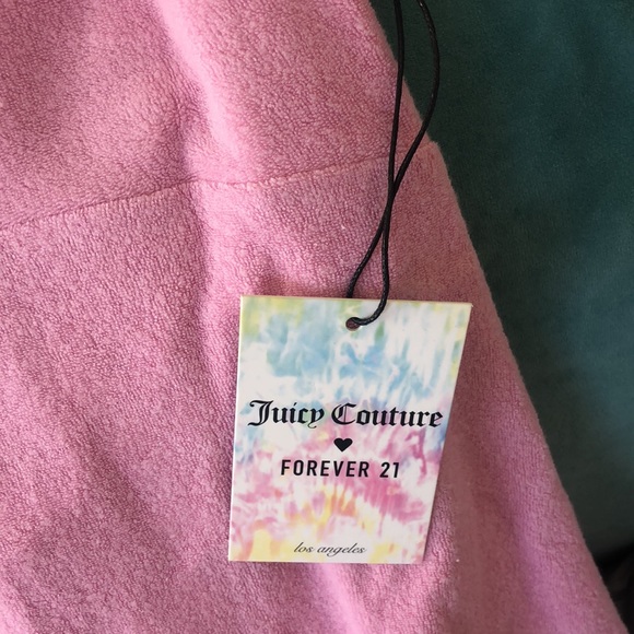 Juicy Couture Pink Terry Halter Dress or Cover zip-sz M - Picture 4 of 7